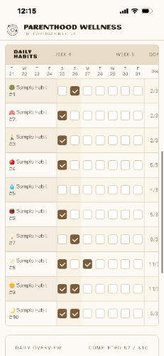 habit tracker in the Foundations Club app